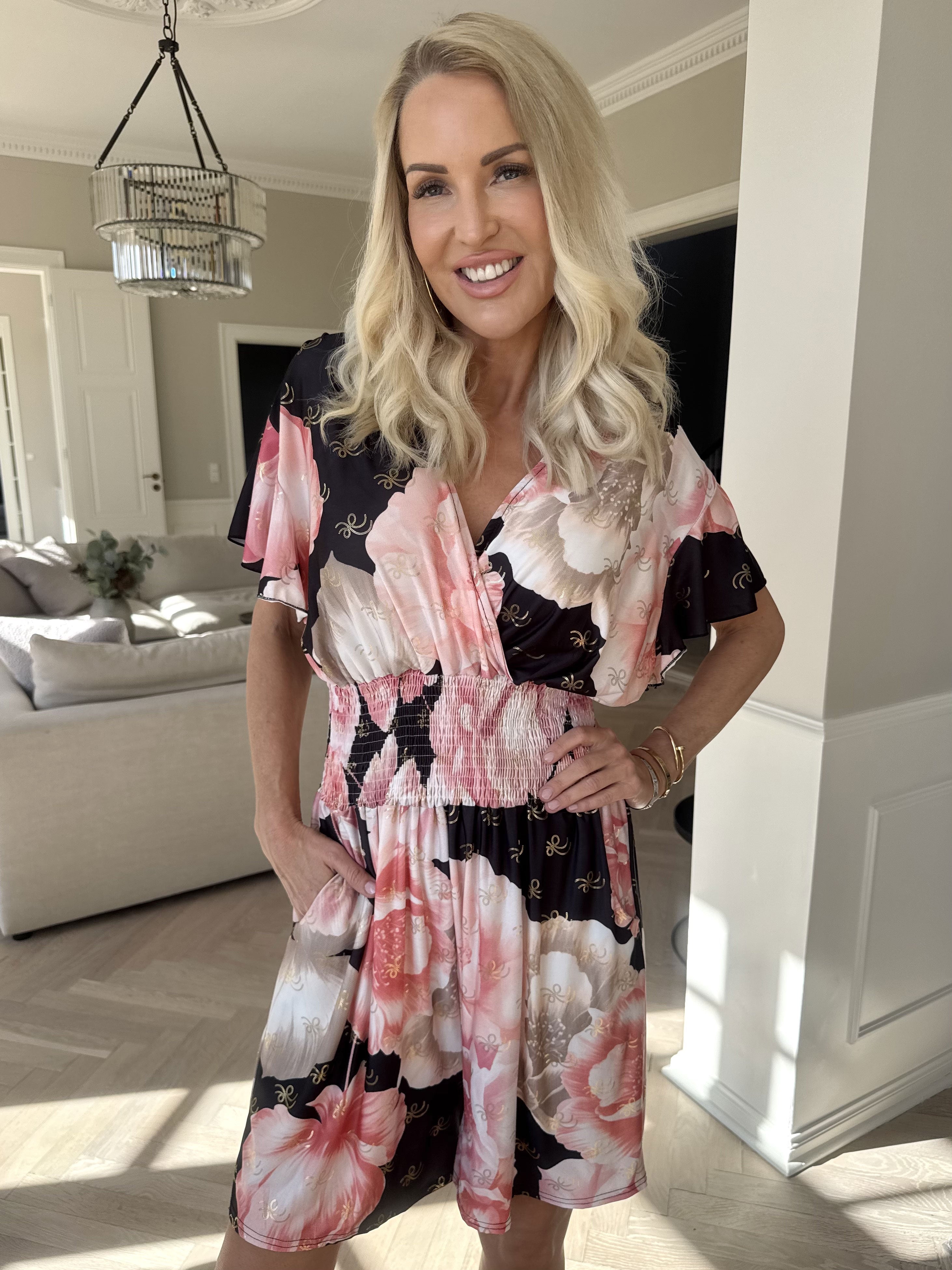 Pams Peony Playsuit - Jumpsuit med resår och blommigt tryck
